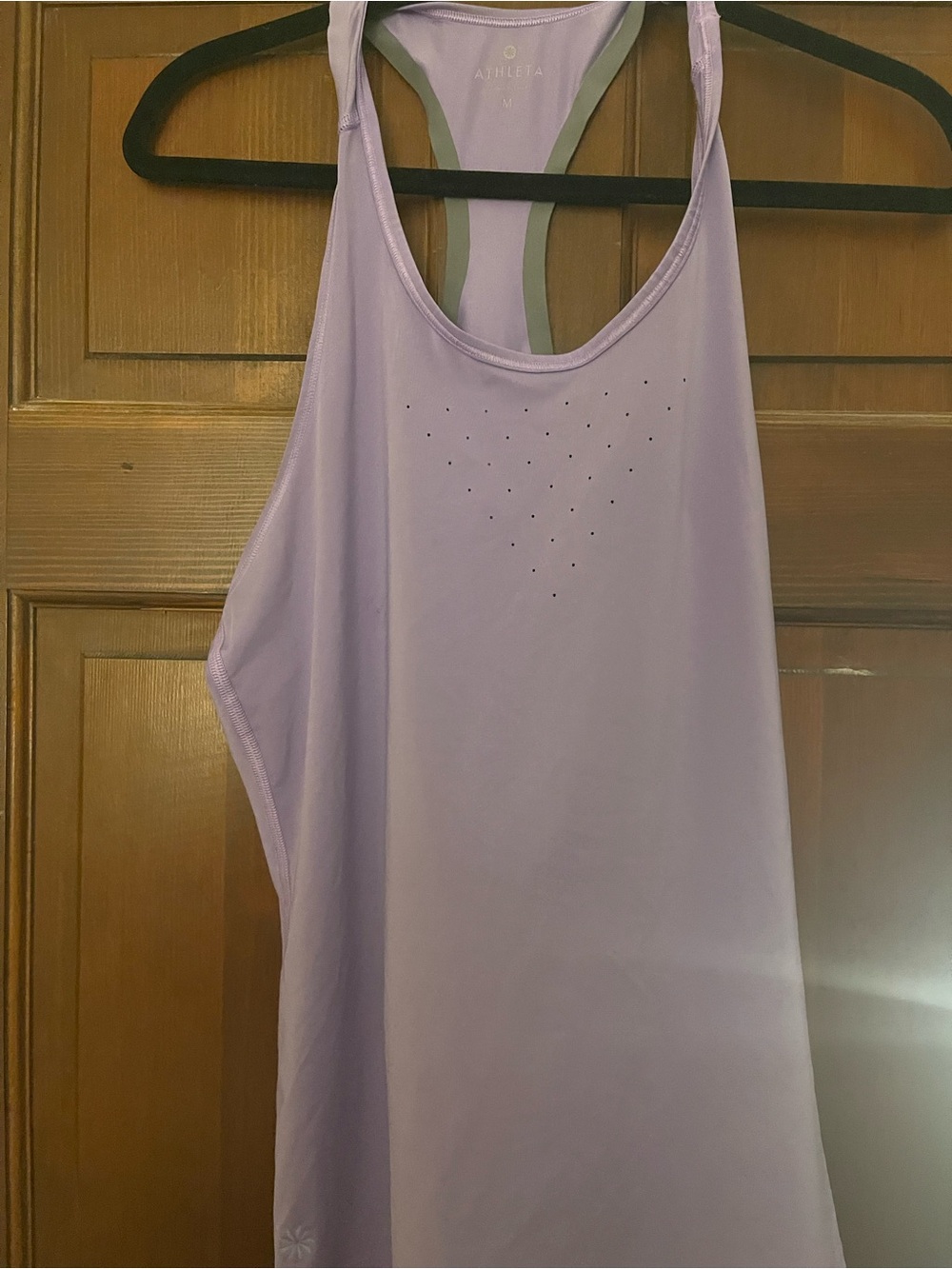 Athleta Light Lavender Racerback Perforated Workout Tank
